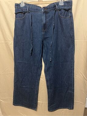 i jeans by Buffalo Dark Blue Wide-Leg Denim Jeans